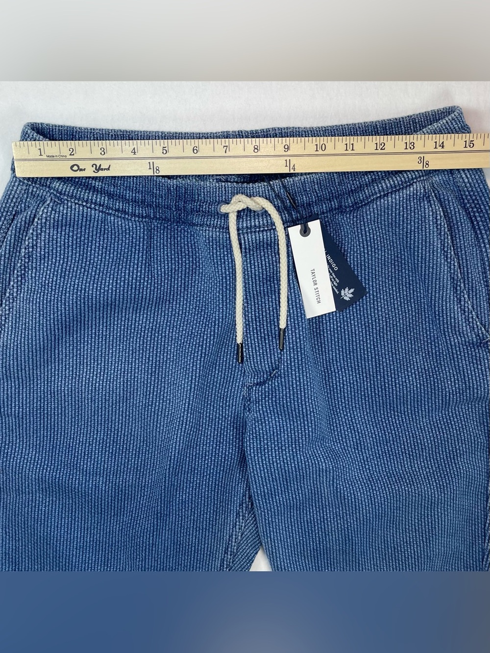 Taylor Stitch The Apres Pant Mens Medium Blue Indigo Sashiko Embroidered NWT - Picture 6 of 9